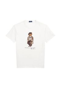 Polo Ralph Lauren T-Shirt 710P00085001 Biały Custom Slim Fit. Typ kołnierza: polo. Kolor: biały. Materiał: bawełna #4