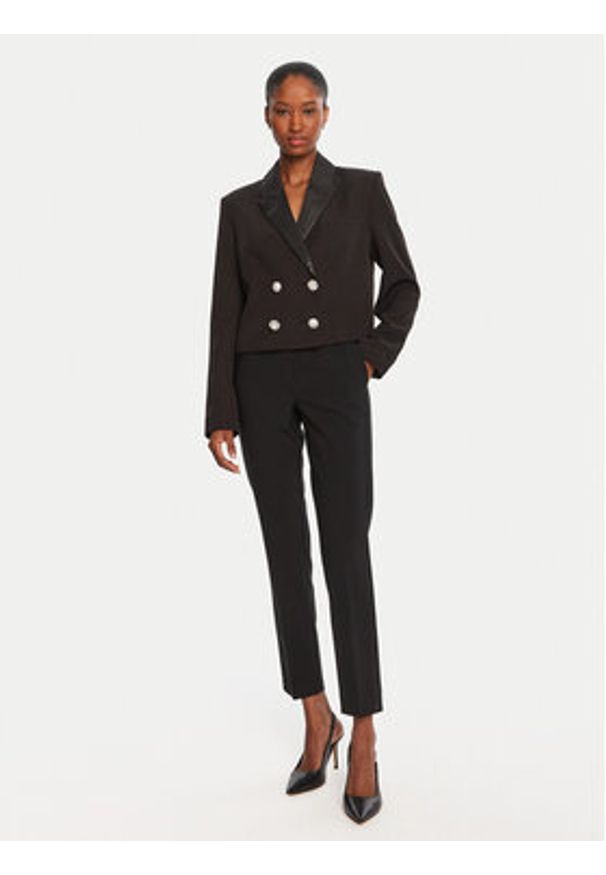 Lola Casademunt by Maite Marynarka MF2502003 Czarny Regular Fit. Kolor: czarny. Materiał: syntetyk