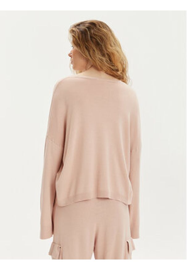 Liu Jo Sweter TA4046 MS49I Różowy Regular Fit. Kolor: różowy. Materiał: wiskoza