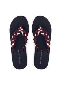 TOMMY HILFIGER - Tommy Hilfiger Japonki Th Wedge Braided Summer Sandal FW0FW09198 Kolorowy. Materiał: materiał. Wzór: kolorowy #1