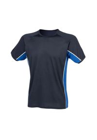 FINDEN & HALES - T-shirt Unisex Dla Dorosłych Ze Wstawką Performance. Kolor: biały, wielokolorowy, niebieski