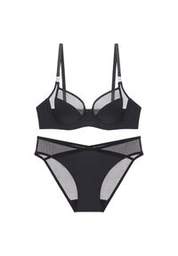 Intica - Zestaw bielizny z siateczką zapewniający wygodę i wsparcie Marvis. Kolor: czarny. Materiał: materiał