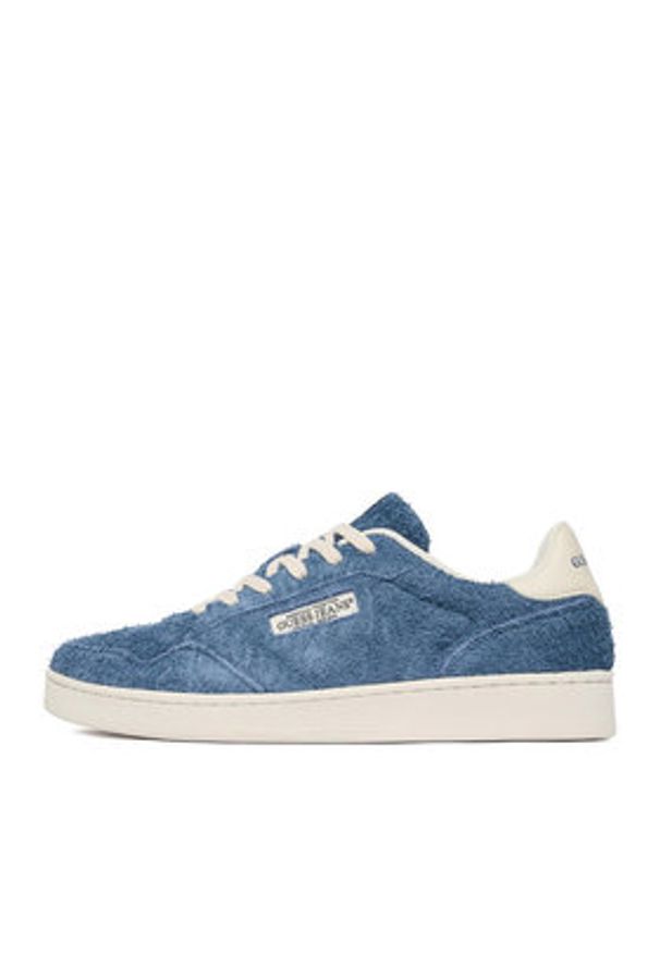 Guess Jeans Sneakersy EO-LUNARI-02 WE Niebieski. Kolor: niebieski. Materiał: skóra, zamsz