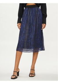 Vero Moda Spódnica midi Nala 10278777 Granatowy Regular Fit. Kolor: niebieski. Materiał: syntetyk #1