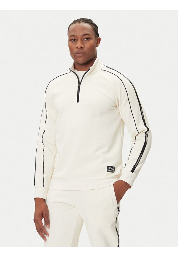 EA7 Emporio Armani Bluza 7M000971 AF10377 U1105 Beżowy Regular Fit. Kolor: beżowy. Materiał: bawełna