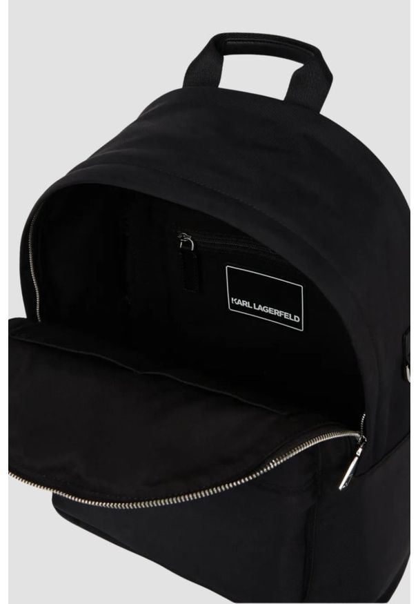 Karl Lagerfeld - KARL LAGERFELD Czarny męski plecak Nylon. Kolor: czarny. Materiał: nylon. Styl: casual