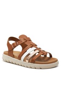 Geox Sandały J Sandal Soleima Gir J35GSB 043CF C6A7F D Brązowy. Kolor: brązowy. Materiał: skóra #5