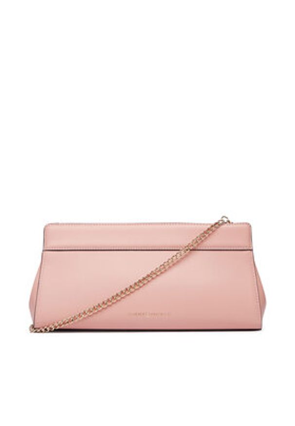 TOMMY HILFIGER - Tommy Hilfiger Torebka Th Modern Clutch AW0AW18727 Różowy jasny. Kolor: różowy. Materiał: skórzane
