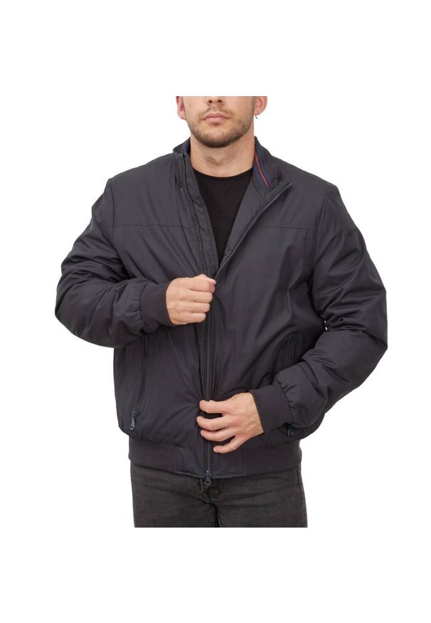 Geox - Kurtka GEOX M0420C T2676 M VINCIT BOMBER Czarny. Kolor: czarny. Materiał: tkanina