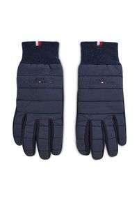 TOMMY HILFIGER - Tommy Hilfiger Rękawiczki Męskie Th Established Mix Nylon Gloves AM0AM07884 Granatowy. Kolor: niebieski. Materiał: materiał