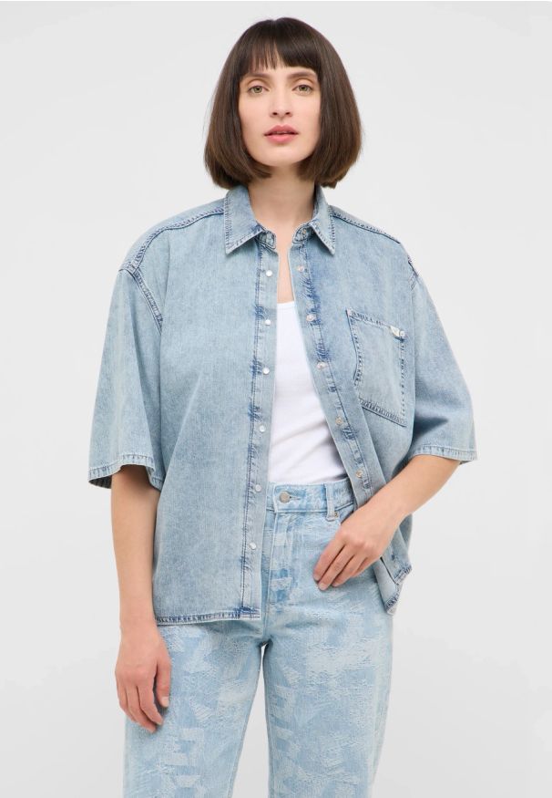 Damska Koszula Mustang Style Ella Shirt Denim Blue 1016568 5000 101. Materiał: denim