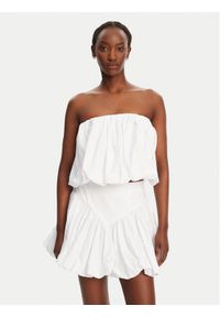 BARDOT Top Lissett Poplin 59795TB Biały Relaxed Fit. Kolor: biały. Materiał: bawełna