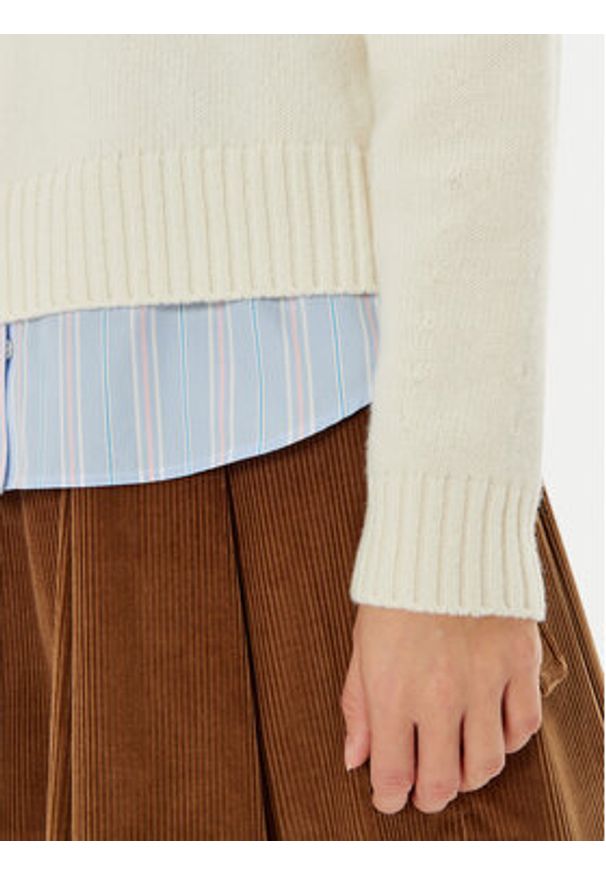 Weekend Max Mara Sweter Gabbia 2425366162 Écru Regular Fit. Materiał: wełna