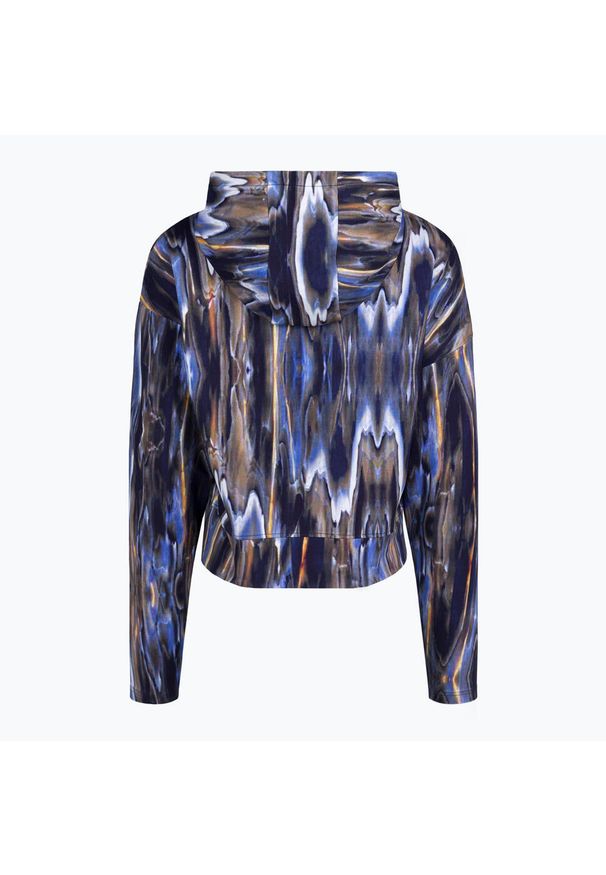 Fila - Bluza damska FILA Ceyrat AOP Cropped Hoody. Kolor: niebieski