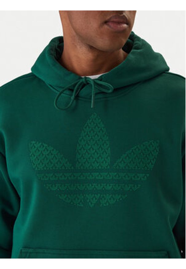 Adidas - adidas Bluza Monogram Infill KD0403 Zielony Regular Fit. Kolor: zielony. Materiał: bawełna, syntetyk