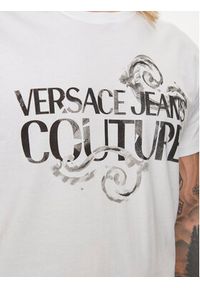 Versace Jeans Couture T-Shirt 76GAHG00 Biały Regular Fit. Kolor: biały. Materiał: bawełna #3