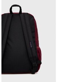 JanSport - Jansport plecak kolor bordowy duży gładki. Kolor: czerwony. Wzór: gładki #2