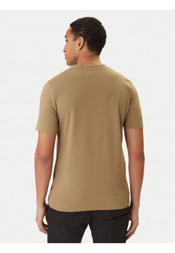 BOSS T-Shirt Tiburt 240 50452680 Khaki Regular Fit. Kolor: brązowy. Materiał: bawełna