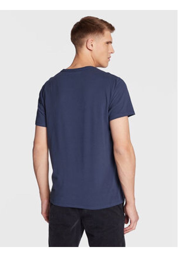 Blend T-Shirt Dinton 20714824 Granatowy Regular Fit. Kolor: niebieski. Materiał: bawełna