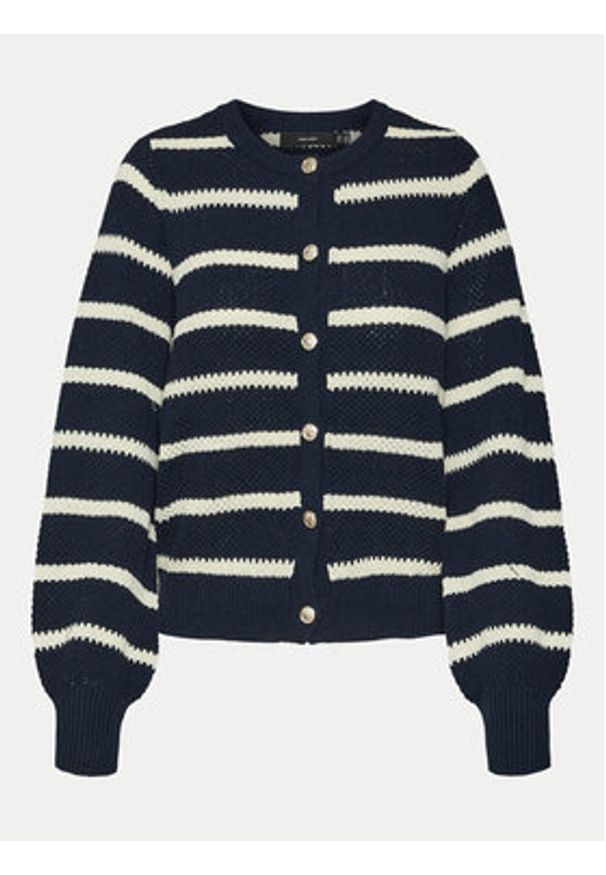 Vero Moda Kardigan Amazing 10319138 Granatowy Regular Fit. Kolor: niebieski. Materiał: syntetyk