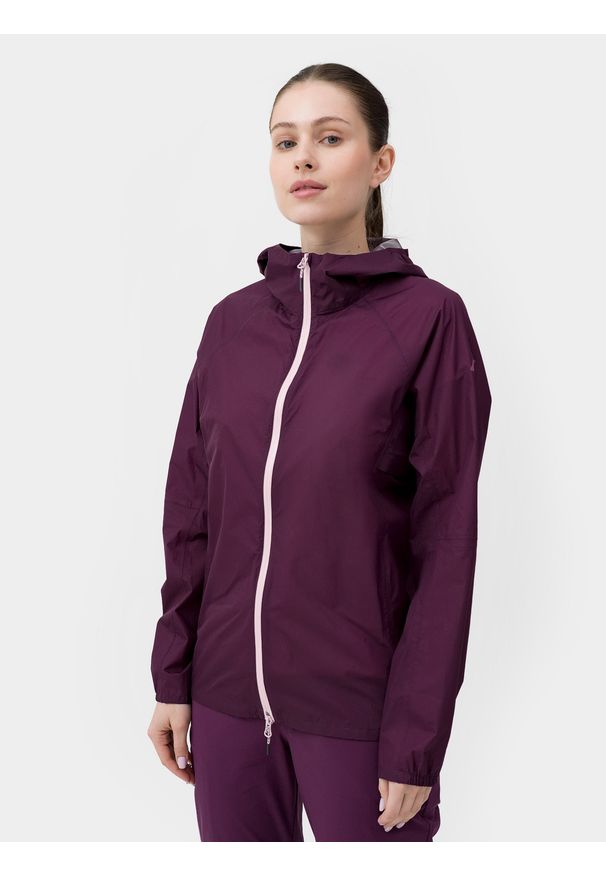 4f - 4F Kurtka trekkingowa wodoodporna membrana 10000 damska M. Kolor: różowy. Materiał: hardshell, polar, tkanina, softshell