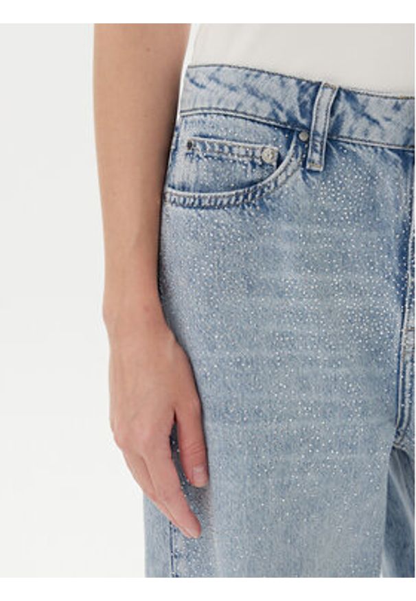 Guess Jeansy W5YA82 D5QKA Niebieski Wide Leg. Kolor: niebieski