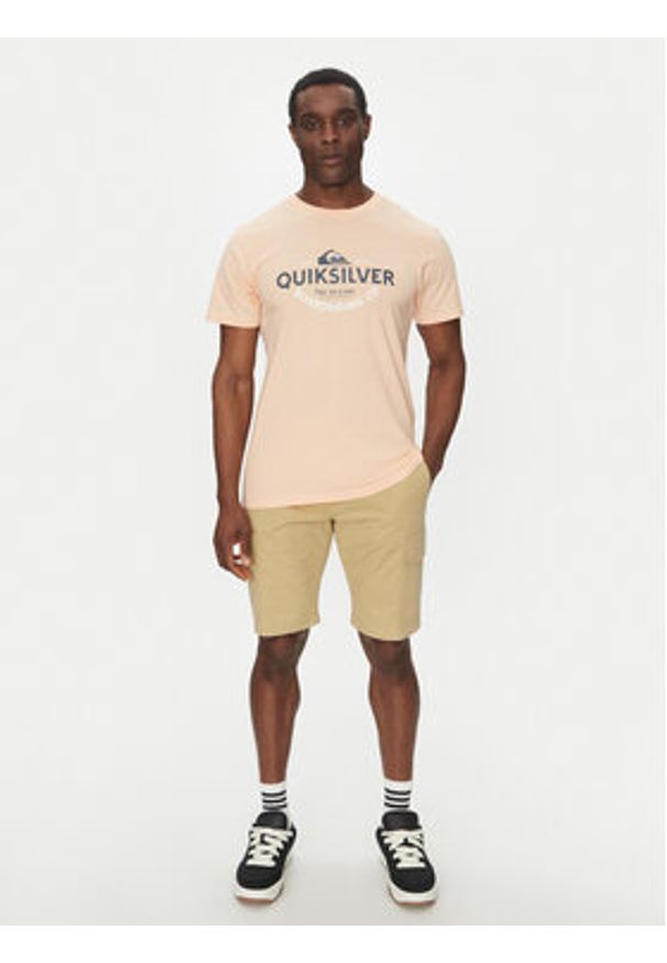 Quiksilver T-Shirt EQYZT08064 Pomarańczowy Regular Fit. Kolor: pomarańczowy. Materiał: bawełna