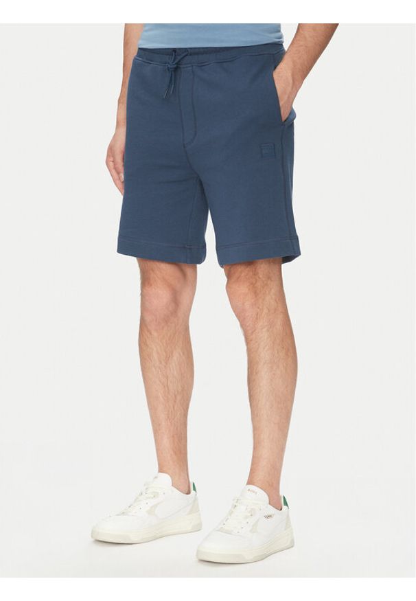 BOSS Szorty sportowe Sewalk 50511726 Niebieski Regular Fit. Kolor: niebieski. Materiał: bawełna. Styl: sportowy