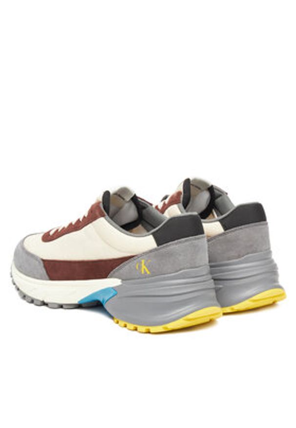 Calvin Klein Jeans Sneakersy Hike Runner Casual Ny-Su YM0YM01292 Beżowy. Okazja: na co dzień. Kolor: beżowy. Materiał: skóra