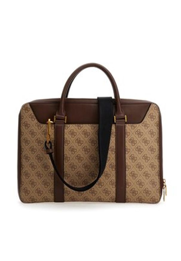 Guess Torba na laptopa Vezzola Smart HMEVZL P3138 Beżowy. Kolor: beżowy. Materiał: skóra