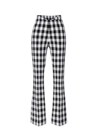 AGGI - Czarno-białe spodnie w kratę Lexi. Stan: podwyższony. Kolor: czarny. Materiał: materiał #6