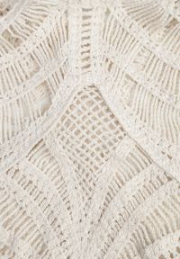 Born2be - Beżowa Sukienka Plażowa z Bawełny Ozdobiona Szydełkowym Wzorem Delomare. Okazja: na plażę. Kolor: beżowy. Materiał: bawełna. Wzór: aplikacja. Sezon: lato. Styl: elegancki, wakacyjny #2