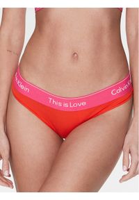 Calvin Klein Underwear Stringi 000QF7283E Pomarańczowy. Kolor: pomarańczowy. Materiał: bawełna