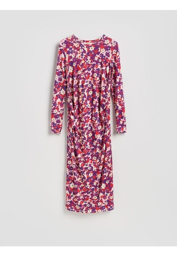 Reserved - Sukienka z wiskozą - wielobarwny. Materiał: wiskoza