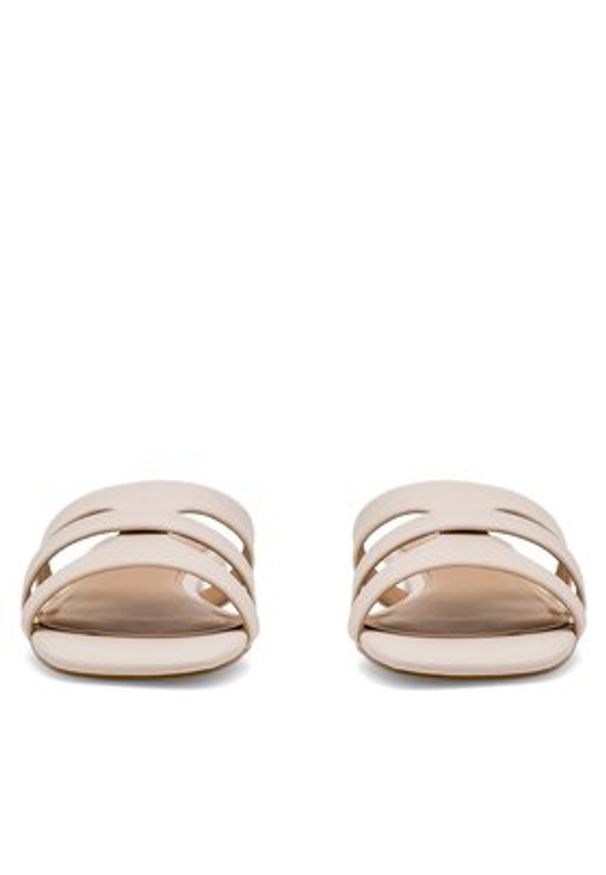Nine West Klapki 123AL1207-1 Beżowy. Kolor: beżowy. Materiał: skóra