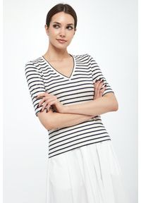 Weekend Max Mara - T-shirt damski lniany Opzione WEEKEND MAX MARA. Materiał: len