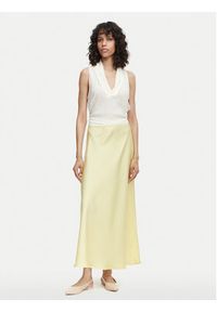Vero Moda Spódnica maxi Livia 10350079 Żółty jasny Regular Fit. Kolor: żółty. Materiał: satyna #3