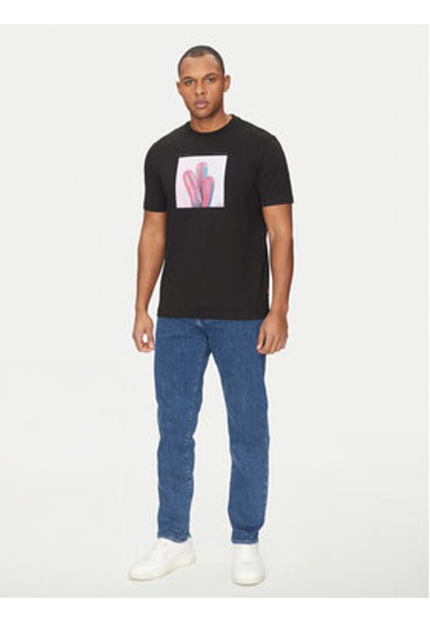 BOSS T-Shirt Te_Mextour 50535079 Czarny Regular Fit. Kolor: czarny. Materiał: bawełna