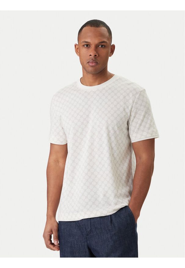 JOOP! T-Shirt Victormanuel 30101945 Écru Regular Fit. Kolor: kremowy. Materiał: bawełna