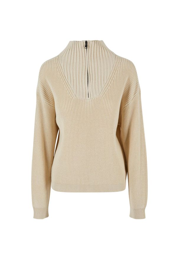 Damski sweter oversize z dzianiny Urban Classics. Kolor: biały. Materiał: dzianina. Sezon: zima