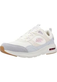 skechers - Tenisówki Skechers Model Skech-air Court Kolor Biały. Okazja: na co dzień. Kolor: wielokolorowy, fioletowy, biały. Materiał: skóra. Model: Skechers Sport. Sport: turystyka piesza #1