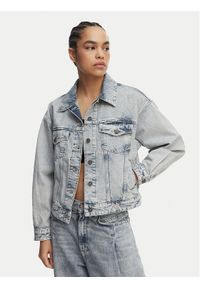 Guess Jeans Kurtka jeansowa W6GN56 D5M57 Niebieski Oversize. Kolor: niebieski. Materiał: bawełna #1