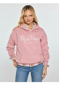Big-Star - Bluza damska z kapturem różowa Raisa 601. Okazja: do domu. Typ kołnierza: kaptur. Kolor: różowy. Materiał: dzianina. Wzór: haft. Styl: elegancki, sportowy, klasyczny #1
