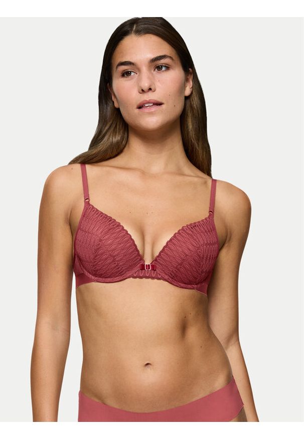 Triumph Biustonosz z fiszbiną Aura Spotlight T WHU 10216452 Czerwony. Kolor: czerwony. Materiał: syntetyk