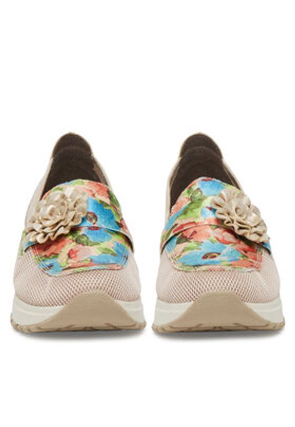 Rieker Półbuty N7460-31 Różowy. Kolor: różowy. Materiał: materiał