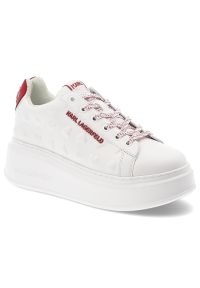 Białe Sneakersy Karl Lagerfeld Eleganckie Obuwie Damskie. Okazja: na co dzień. Zapięcie: sznurówki. Kolor: biały. Materiał: skóra. Styl: elegancki #1