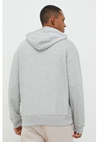 Adidas - adidas bluza męska kolor szary z kapturem melanżowa. Typ kołnierza: kaptur. Kolor: szary. Materiał: poliester, dzianina. Wzór: melanż #5