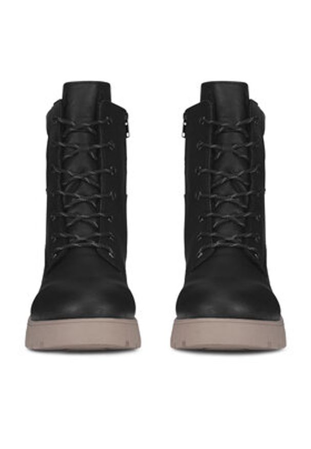 Rieker Trzewiki 71831-00 Czarny. Kolor: czarny. Materiał: materiał