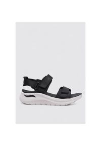 skechers - Sandały SKECHERS ARCH FIT 2.0 Czarny. Okazja: na plażę. Kolor: czarny. Materiał: tkanina. Styl: sportowy