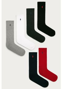Polo Ralph Lauren - Skarpetki (6-pack). Kolor: wielokolorowy. Materiał: bawełna, poliester, materiał, elastan. Wzór: aplikacja #1